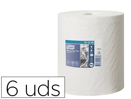 6 rollos papel secamanos Tork extra ancho 2 capas 160m.